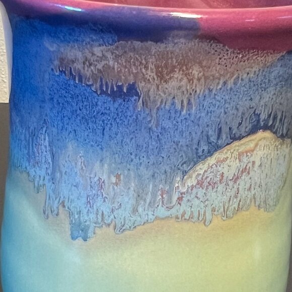 NEHER Clay in Motion Handmade Glazed Handwarmer Mug Signed & Dated Neher 2017 - Picture 8 of 11
